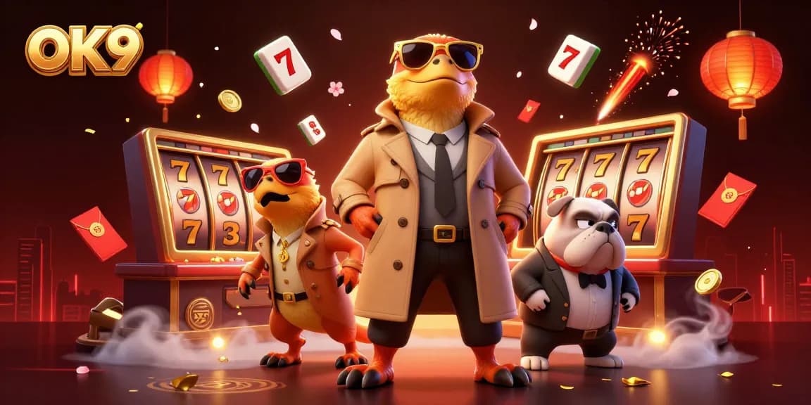 Experience the excitement at OK9 casino with raptors in disguise attempting to enter a VIP lounge.
