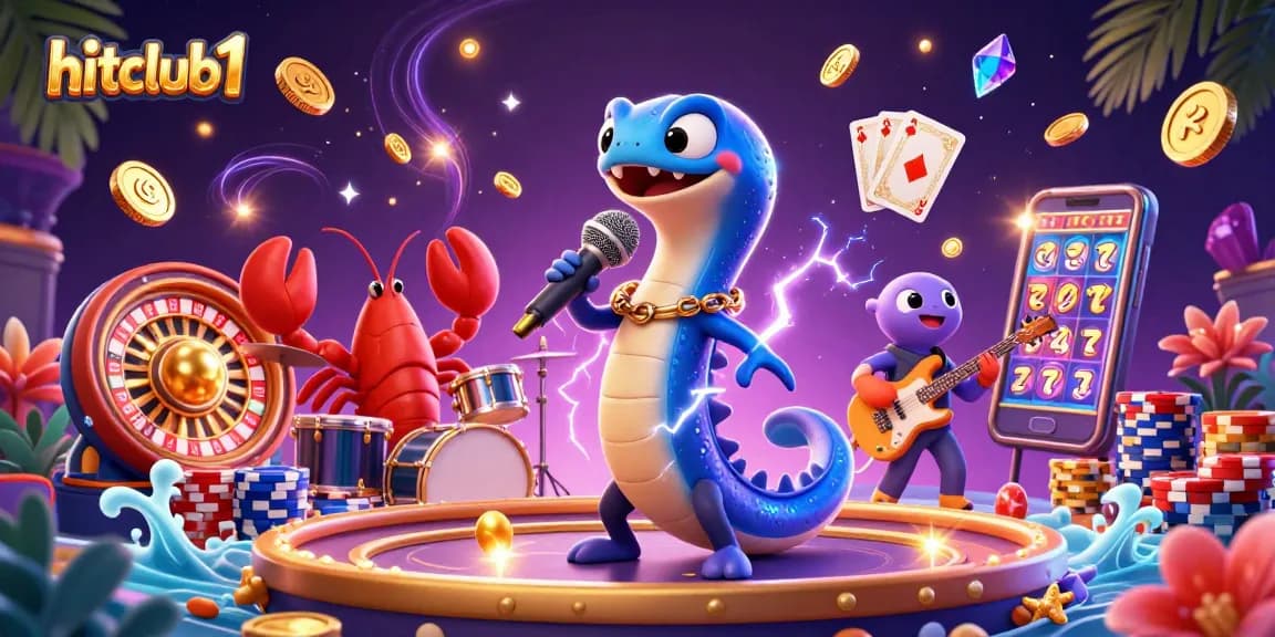 Hitclub1 enthusiasts enjoy vibrant underwater casino excitement with an electric eel DJ.