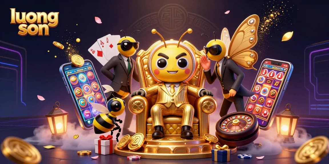 luong son gambling scene featuring a bumblebee mob boss and wasp bodyguards with streaming online slots