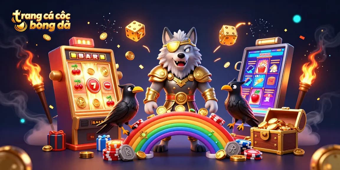 Experience the excitement of trang cá cược bóng đá with a dynamic scene featuring Norse mythology characters amid casino elements.