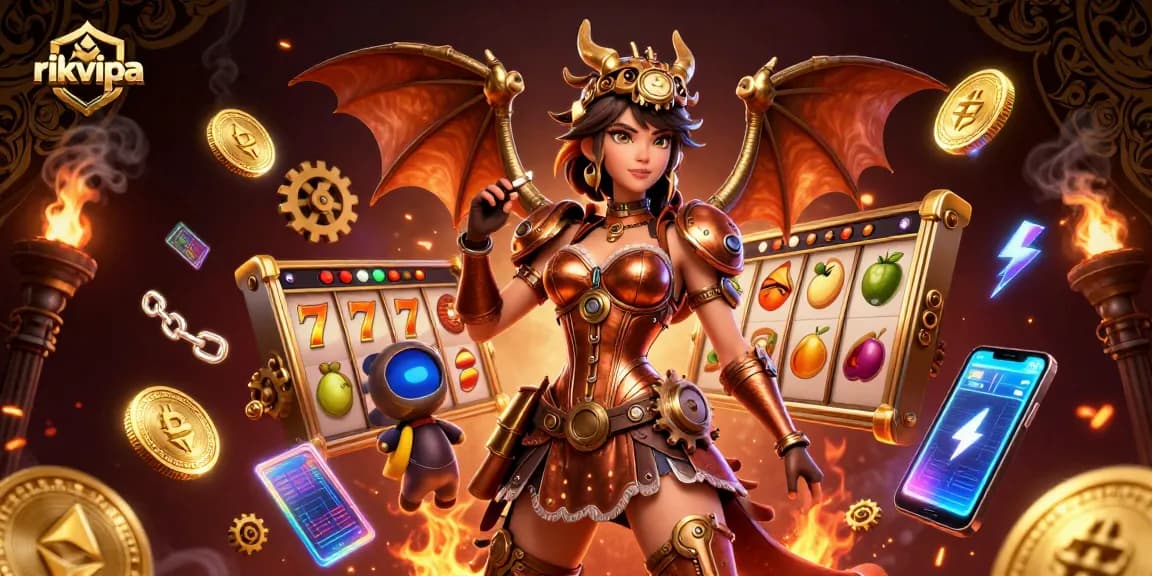 Experience thrilling slots at rikvipa with vibrant games, lucky symbols, and casino excitement.
