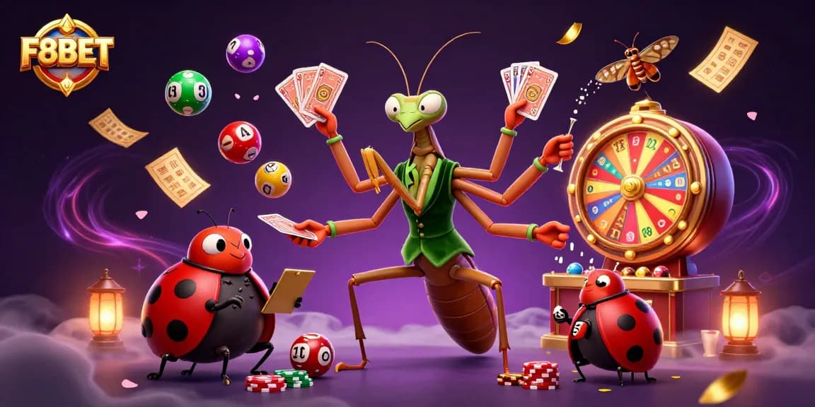 Experience F8BET's vibrant casino scene with dynamic characters and exciting game elements.