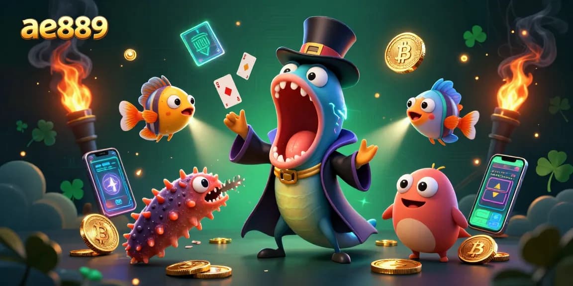Experience magical gaming moments at ae889 with vibrant 3D illustrations of engaging casino games.