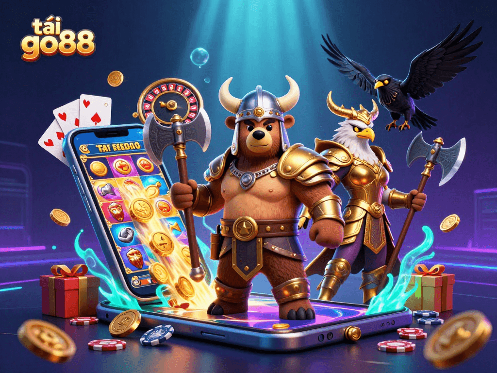 Experience excitement with tải go88 through vibrant 3D casino action featuring animated characters and slot games.
