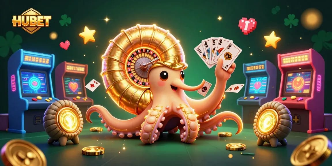 Experience exciting gameplay at HUBET with vibrant casino elements and characters in a colorful 3D world.