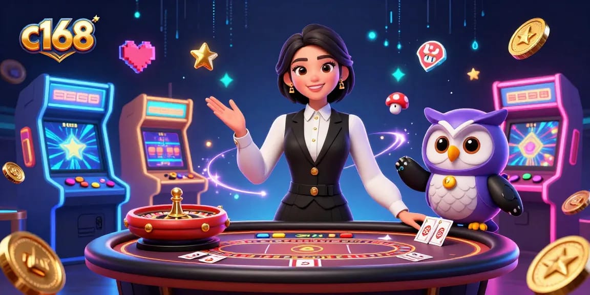 Experience thrilling games at c168 with professional dealers and vibrant casino elements, perfect for gamers.