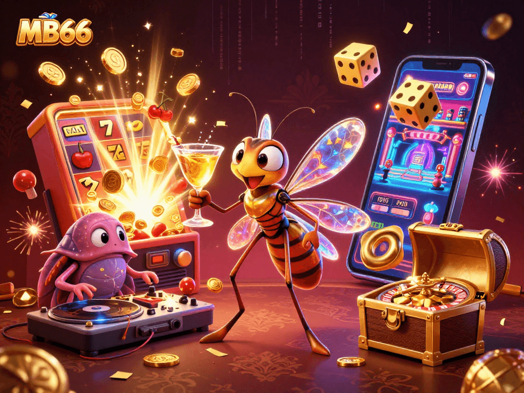 Experience the exciting world of MB66 with vibrant casino characters, dynamic games, and thrilling moments.