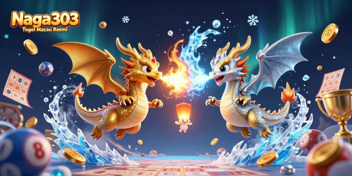 Naga303 Togel Macau Resmi showcases vibrant lottery-themed 3D dragons with dynamic elements for enhanced gaming.
