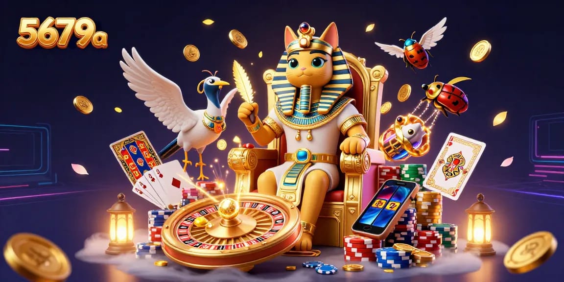 Spin the 5679a roulette wheel and win big with golden coins and vibrant casino elements.