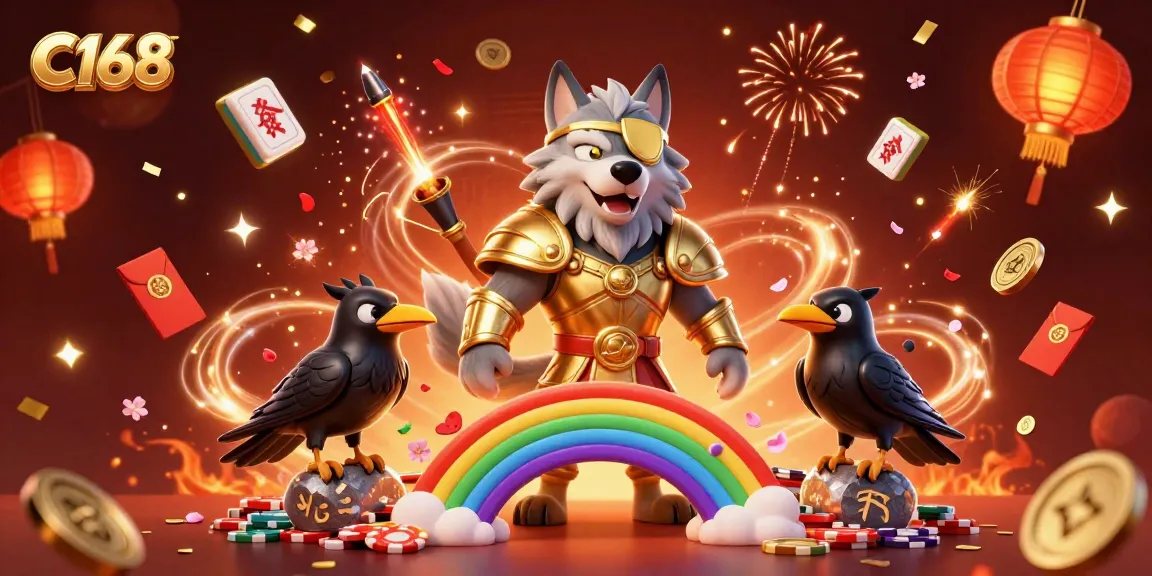 C168 offers players stunning 3D casino visual with mythical characters and festive gambling elements highlighting online gaming.