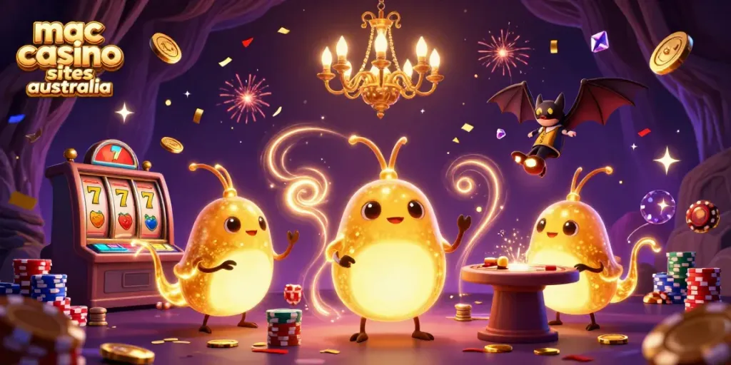 Experience excitement with the glowworms in a vibrant mac casino sites australia setting lighting the gaming area.