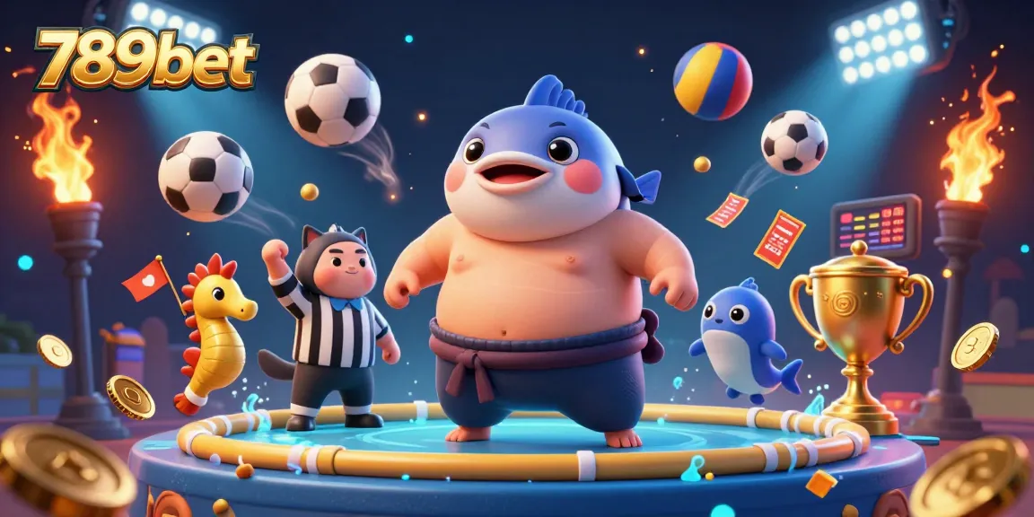 Engage with 789bet’s exciting gameplay featuring a sumo blowfish in an underwater casino scene.