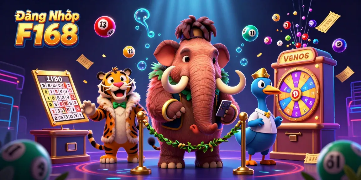 Engage with Đăng Nhập F168 through an exciting invitation to the vibrant casino experience with lively characters and dynamic game elements.