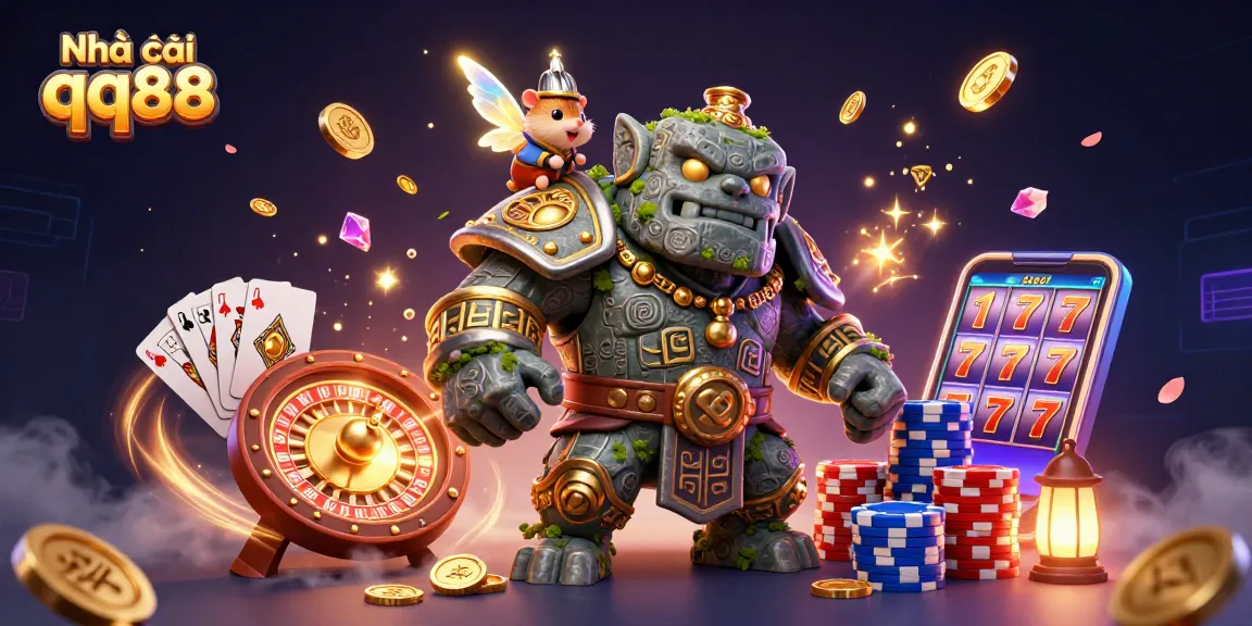 Experience the magic of Nhà cái qq88 with this enchanting casino-themed illustration!