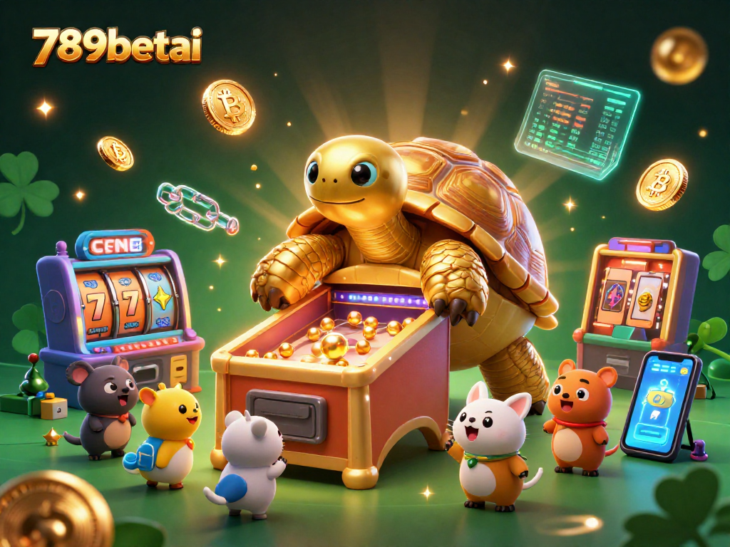 Experience exciting gaming thrills with 789betai's slot machines featuring a golden tortoise pinball!