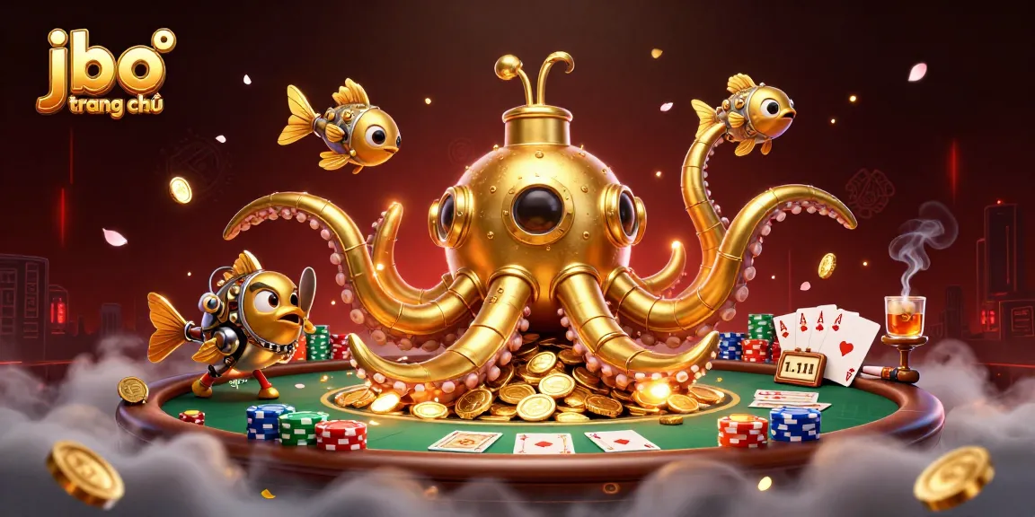 Experience top action at jbo trang chủ with a vibrant 3D kraken submarine and thrilling poker elements.