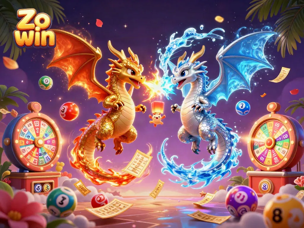 Boost your winnings with Zo win's vibrant lottery and gaming elements in an engaging casino scene.