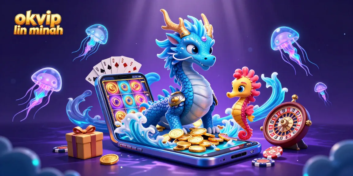 Experience the thrill of okvip liên minh with a magical 3D underwater casino illustration.