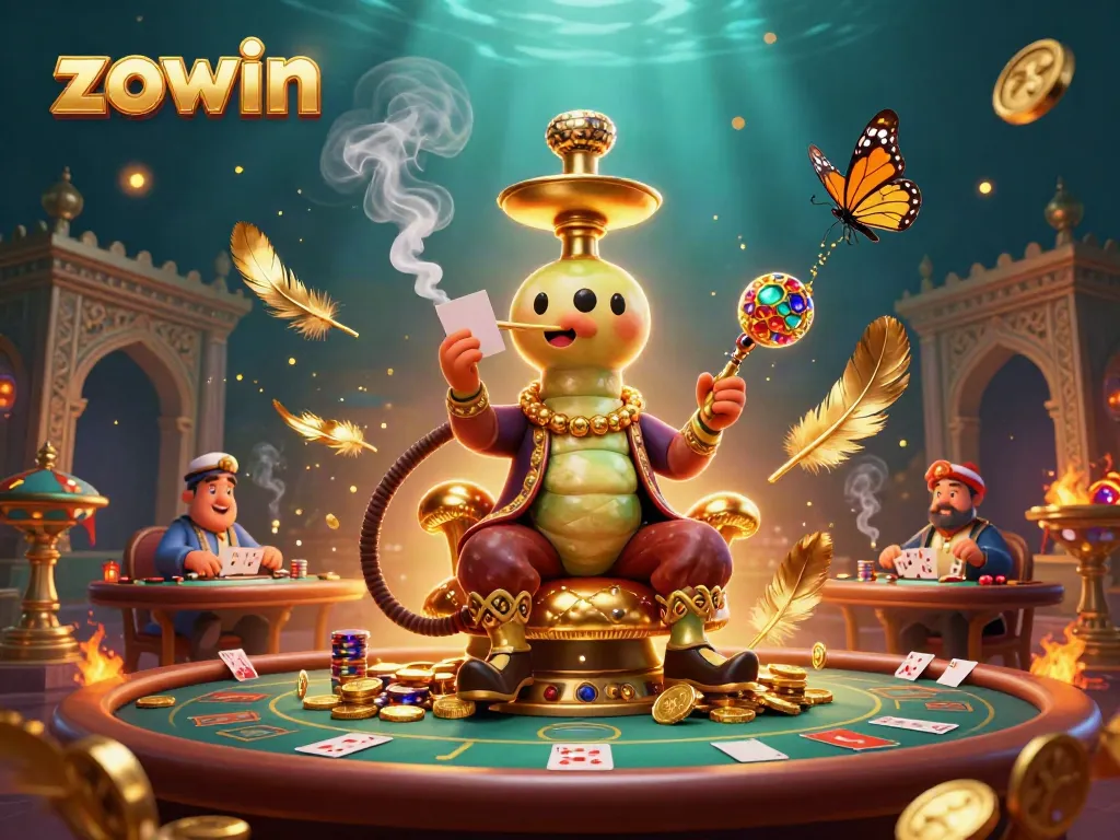 Engage with Zowin's exhilarating world of gaming featuring a vibrant casino scene.
