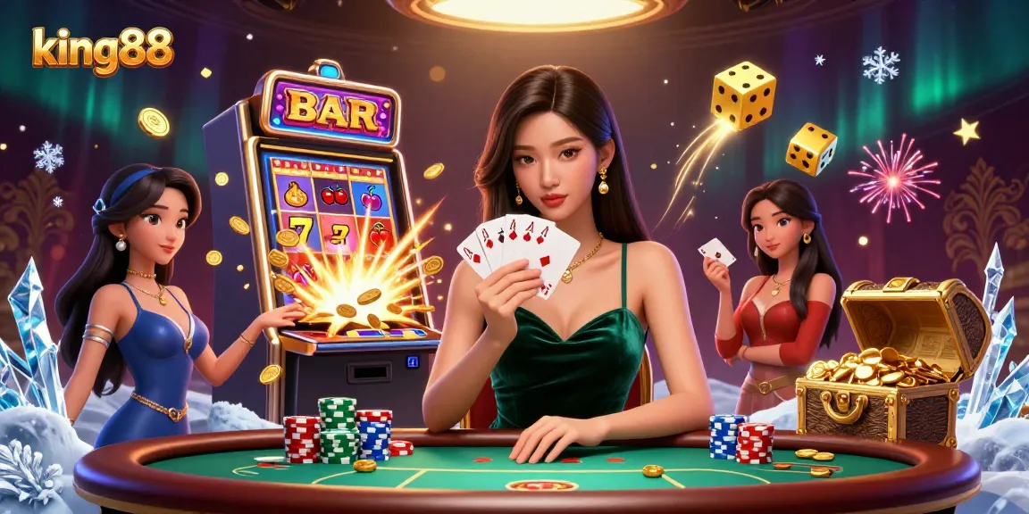Play poker at king88 with stunning visuals of casino excitement and winning moments.