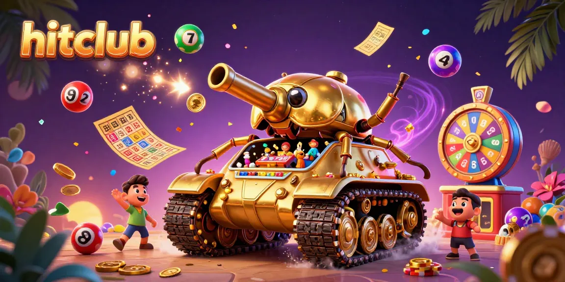 Engage with hitclub's vibrant casino adventure featuring a golden beetle tank and lottery excitement.