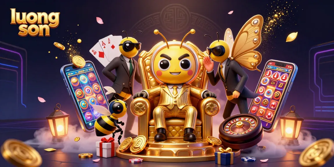 luong son gambling scene featuring a bumblebee mob boss and wasp bodyguards with streaming online slots
