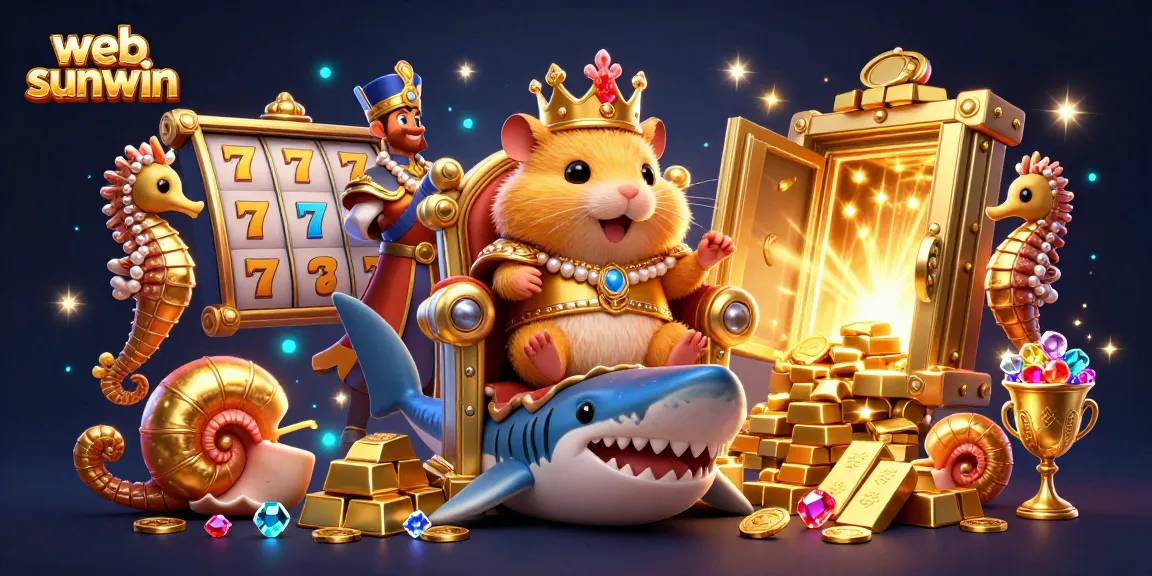 Experience the thrill of web sunwin slots as a golden hamster king rules a treasure-filled casino kingdom.